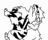 Pokemon Coloring Arcanine Pages sketch template