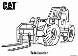 Loader Chantier Engin Tele Skid Caterpillar Imprimer Backhoe Excavator Eskavator Mewarnai sketch template