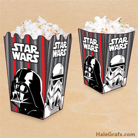printable star wars empire popcorn box