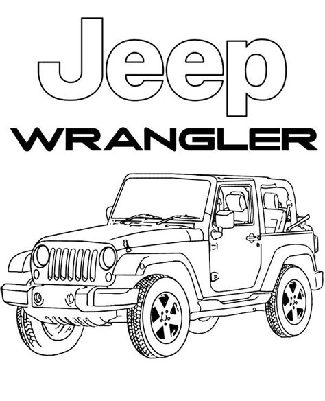 jeep wrangler jeep art jeep coloring pages