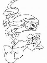 Hound Fox Coloring Pages sketch template