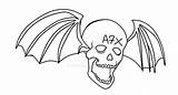 Sevenfold Deathbat Avenged Coloring Drawing Bat Template Getdrawings Death sketch template