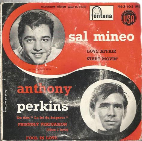 Anthony Perkins Sal Mineo Anthony Perkins Sal Mineo 1959 Vinyl