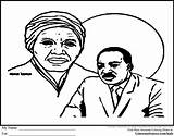 Tubman Harriet Luther Mlk Coloringhome sketch template