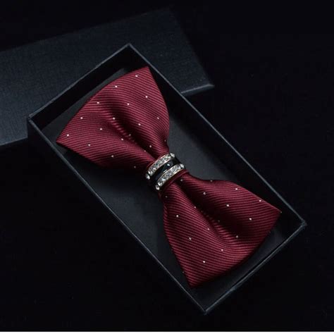 New High Quality Mens Bow Tie With Rhinestone Decorations