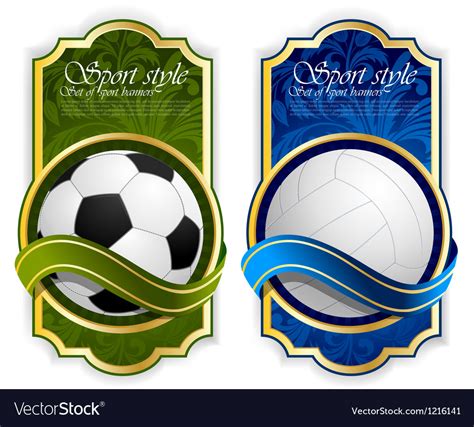 sport label  balls royalty  vector image
