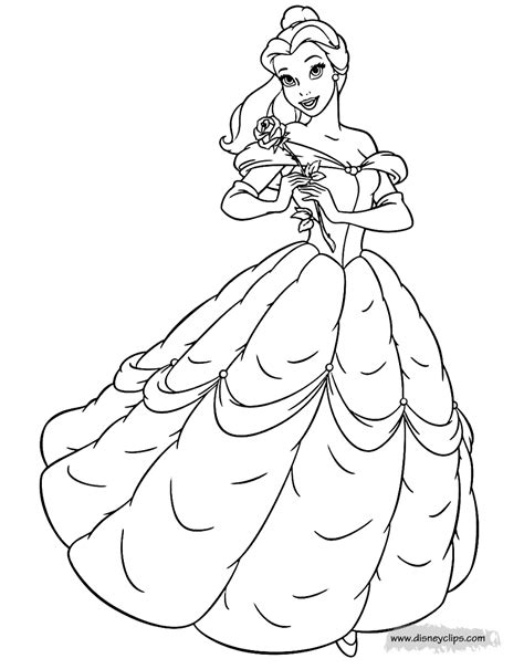 printable beauty   beast coloring pages disneyclipscom