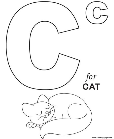 printable   cat  alphabetb coloring page printable