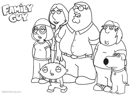 family guy characters coloring pages  printable coloring pages
