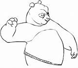 Panda Fu Kung Coloring Drawings Gif sketch template