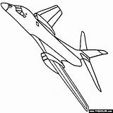 Bomber Coloring Lancer Airplane Pages Drawing B1 Color Plane Aircraft Strategic Supersonic Thecolor Fighter Sketch Pattern Patterns Cake sketch template