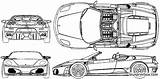 F430 Spider Ferrari Blueprints Blueprint Car Targa 2004 Blueprintbox 2005 sketch template