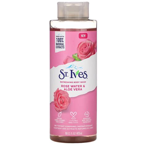 st ives refreshing body wash rose water aloe vera  fl oz