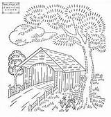 Pages Coloring Covered Bridge Getcolorings Drawings sketch template