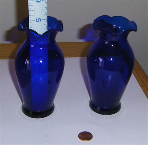 Vintage Cobalt Blue Glass Vases