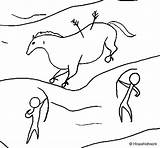 Cave Painting Coloring Pages Age Stone Coloringcrew Paleolithic sketch template