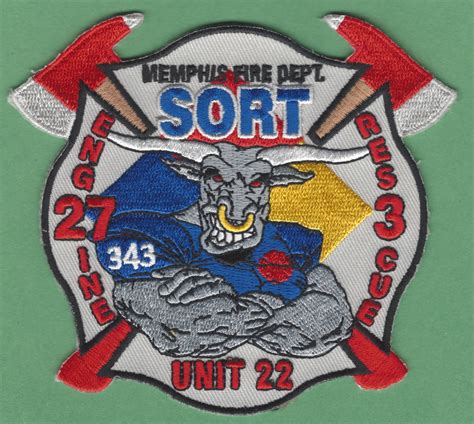 Memphis Fire Department Engine 27 Rescue 3 Company Patch