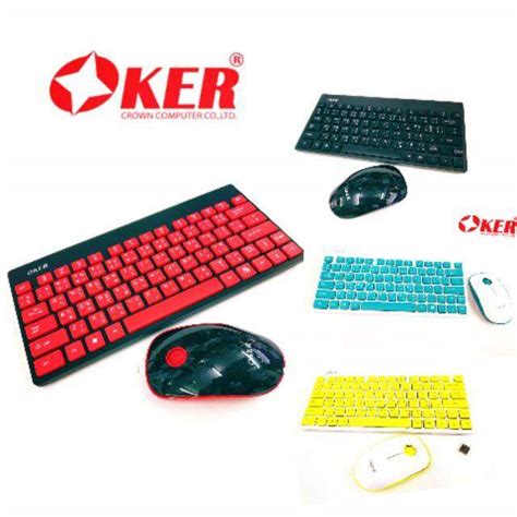 oker mini keyboardmouse wireless combo