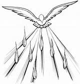 Holy Spirit Pentecost Tongues Catholic Espiritu Esprit Sacraments Confirmation Seven Espíritu Llama Imprimir Binged Ua sketch template