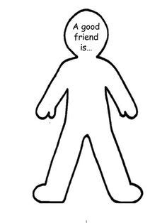 paper person template person outline superhero camp person