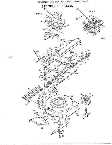 propelled mower diagram parts list  model  murray parts walk  lawn