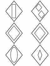Pages Shape Diamond Coloring Group sketch template