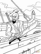 Coloring Dagger Pirate Sword Designlooter Holding His sketch template