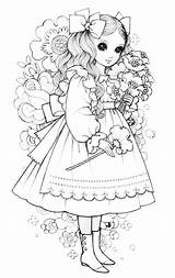 Coloring Pages Vintage Cute Book Takahashi Anime ぬり絵 Books Jp Makoto 塗り絵 Adult Girl かわいい Ak0 Cache 印刷 Choose Board sketch template