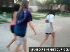 girl pantsed gif find share  giphy