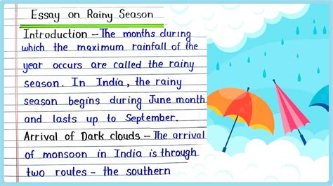 essay  rainy season  english write essay  rainy season rainy