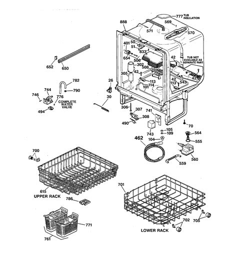 body parts diagram parts list  model gsddww ge parts dishwasher parts searspartsdirect
