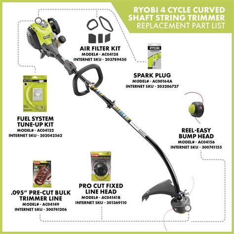 Ryobi 4 Cycle 30cc Attachment Capable Curved Shaft Gas Trimmer – Pip