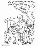 Coloring Lemonade Stand Pages Getcolorings sketch template