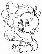 Baby Coloring Bubbles Blowing Pages Ribbon Bebe Coloringsun источник sketch template