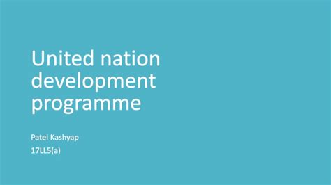 united nation development programme prezentatsiya doklad proekt