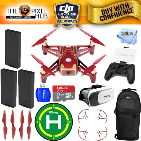 dji ryze tech tello quadcopter iron man edition drone  total battery