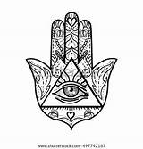 Hamsa Coloring Talisman Thumb1 sketch template