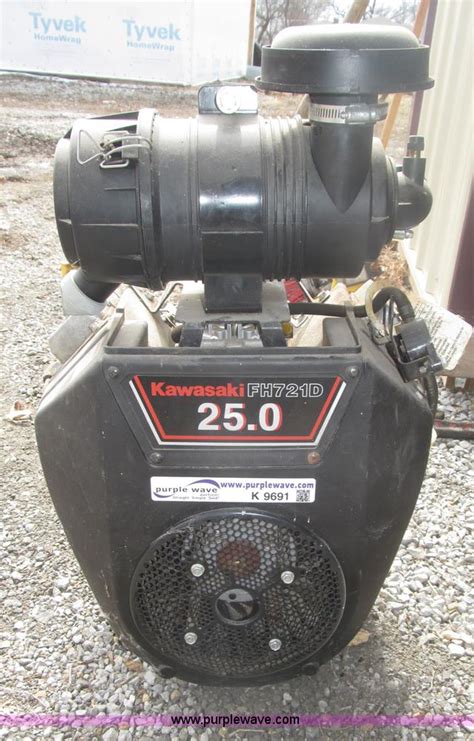 kawasaki  hp twin cylinder gas engine  reserve auction  thursday april