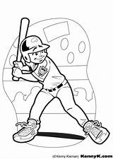 Bateador Beisbol Colorear Grandes sketch template