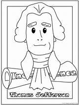 Jefferson Coloring4free Presidents sketch template