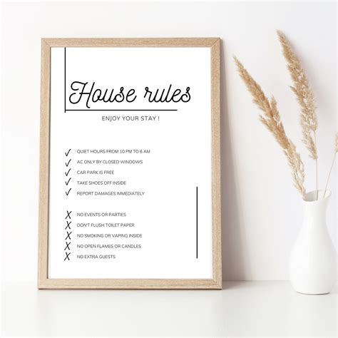 airbnb house rules template editable airbnb signs airbnb etsy uk