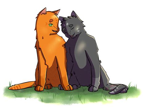 Fireheart And Cinderpelt By Frozen Nutella On Deviantart