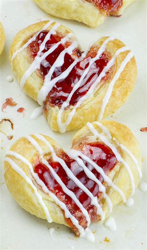 easy cream cheese danish  valentines day breakfast pastry recipe