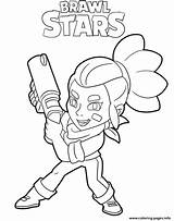 Brawl Stars Coloring Shelly Pages Character Print Printable Star Drawing sketch template