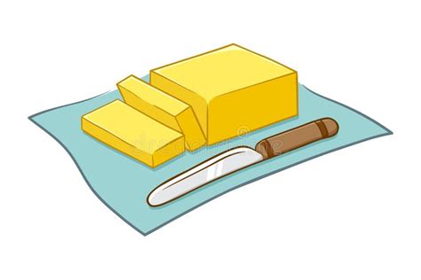 vector illustration  butter  knife stock vector image