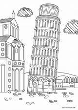Pisa Ausmalen sketch template
