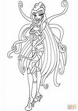 Sirenix Darcy Coloring Winx Club Pages Daphne Trix Printable Template Categories sketch template