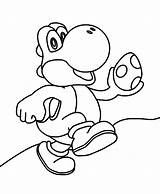 Yoshi Coloring Egg Pages Getcolorings Printable sketch template