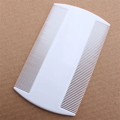 white durable double sided nit combs  head lice detection comb kids pet flea cat kitten dog