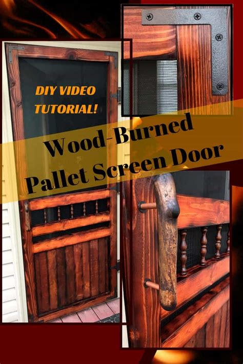 diy video tutorial pallet wood screen door  pallets